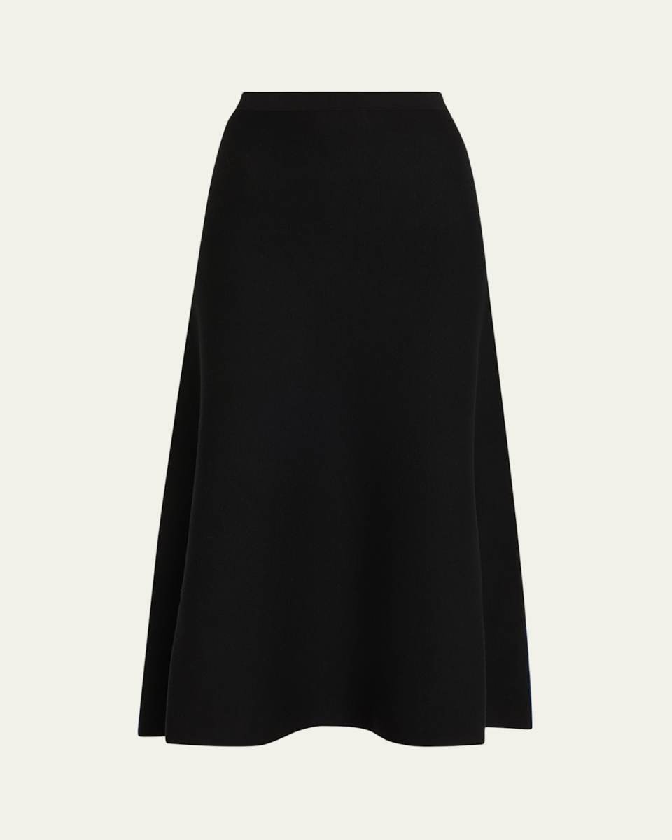 Zander Colorblock Mohair-Blend Midi Skirt